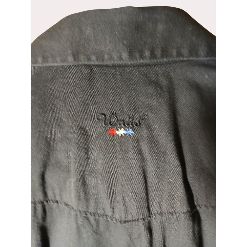 Walls Ranchwear WomeBlack Long Sleeve Snap Up Shirt Size M 100% Cotton Western - Picture 7 of 14